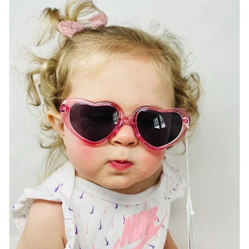 Janie and Jack Toddler Girls Size 2-4 Years Heart Shaped Sunglasses in Pink